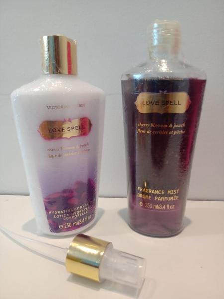 Kit Creme Hidratante e Body Splash Victoria Secret Love Spell - 250ml Cada - Victoria Secrets
