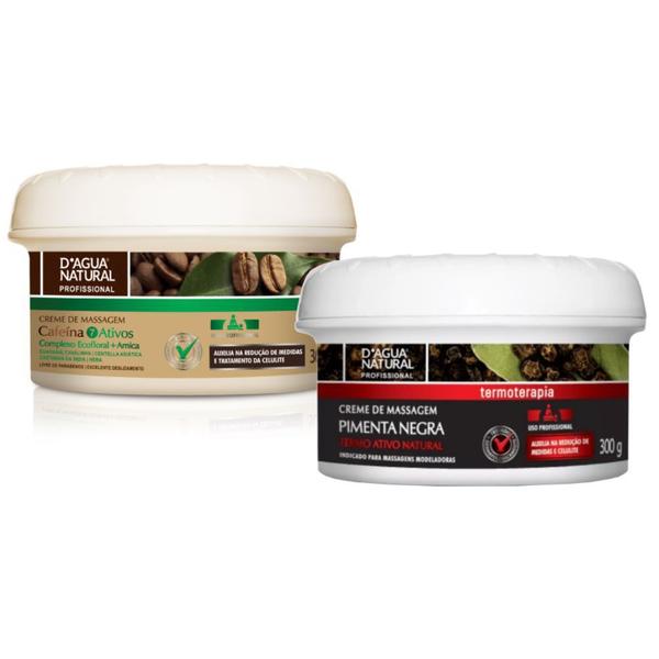 Kit Creme Massagem 7 Ativos e Creme Pimenta Negra 300g Dágua Natural - Dagua Natural
