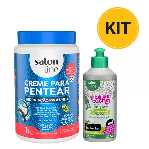 Kit Creme para Pentear Salon Line Hidratação Profunda + Gel de Babosa Salon Line To de Cacho