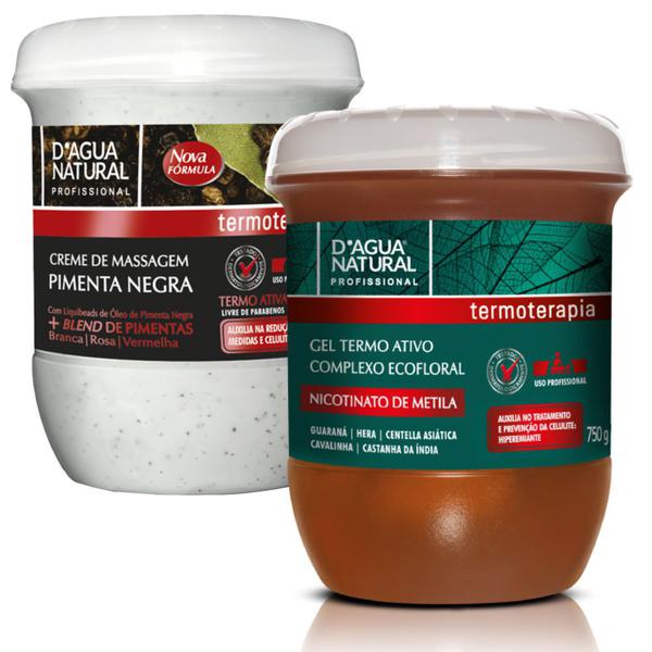 Kit Creme Pimenta Negra Gel Nicotinato Metila Dágua Natural - Dagua Natural