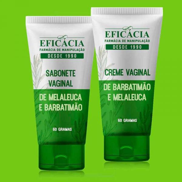 Kit Creme + Sabonete Vaginal de Barbatimão e Melaleuca - Farmácia Eficácia
