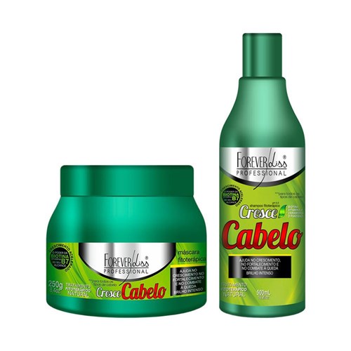 Kit Cresce Cabelo Máscara 250g + Shampoo 500ml Forever Liss