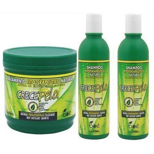Kit Cresce Pelo - Shampoo 370ml Condicionador 350ml Máscara 240g