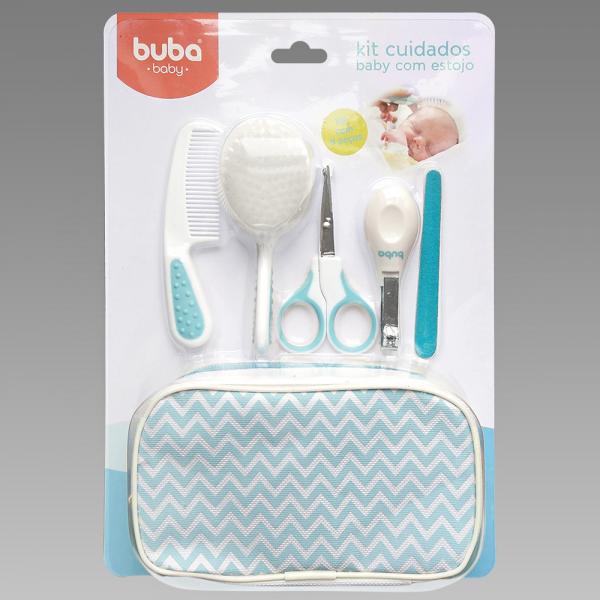 Kit Cuidados Baby com Estojo Portátil Marca Buba Cor Azul + Brinde
