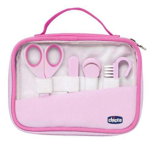 Kit Cuidados E Higiene Do Bebê Manicure Completa Chicco Rosa