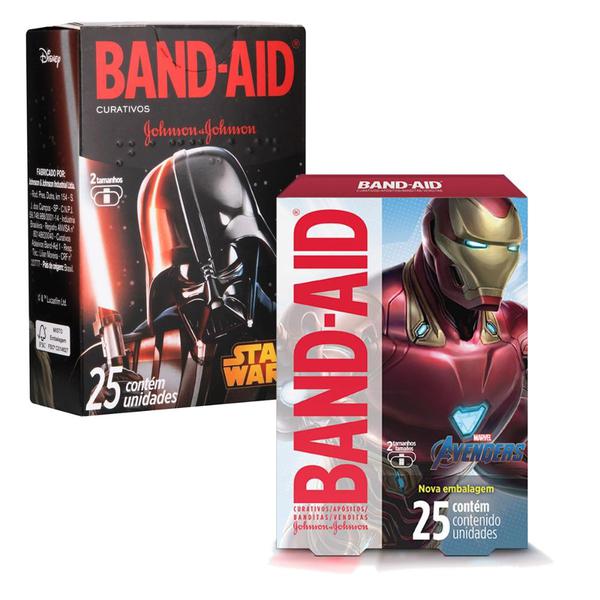 Kit Curativos Band-Aid Vingadores + Star Wars 50 Unidades