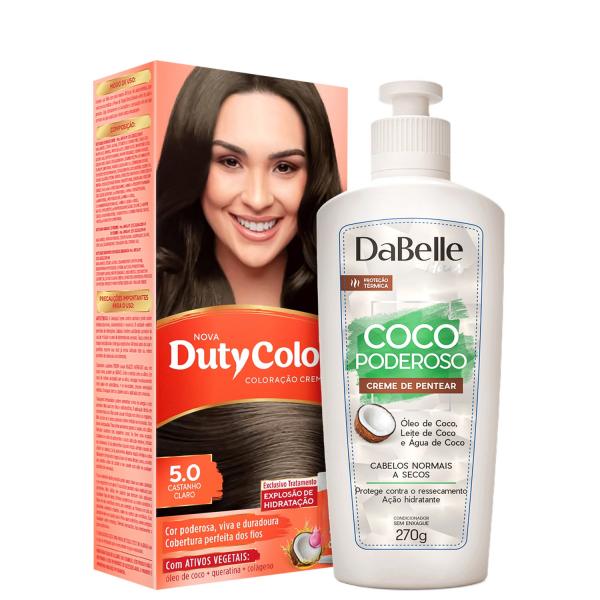Kit DaBelle Hair DutyColor Coco Castanho Claro (2 Produtos)