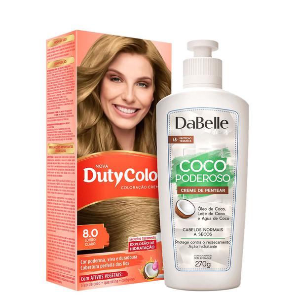 Kit DaBelle Hair DutyColor Coco Louro Claro (2 Produtos)