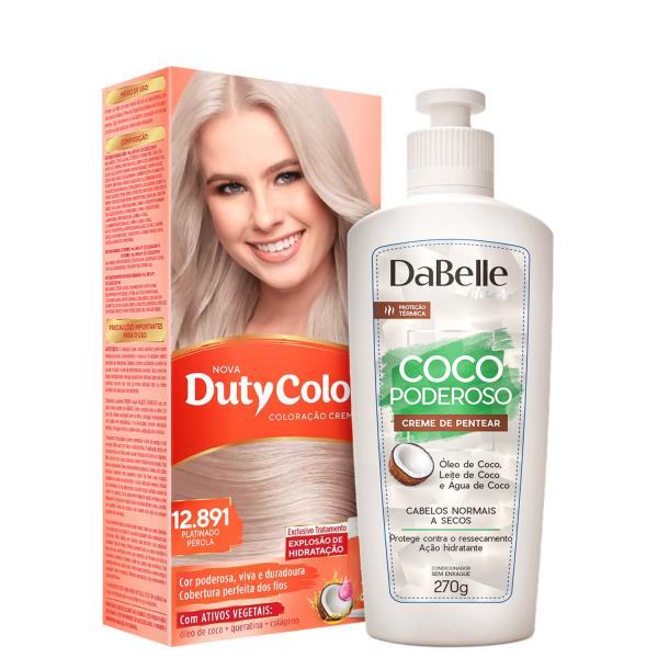 Kit DaBelle Hair DutyColor Coco Platinado Pérola (2 Produtos)