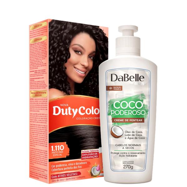Kit DaBelle Hair DutyColor Coco Preto Onix Especial (2 Produtos)