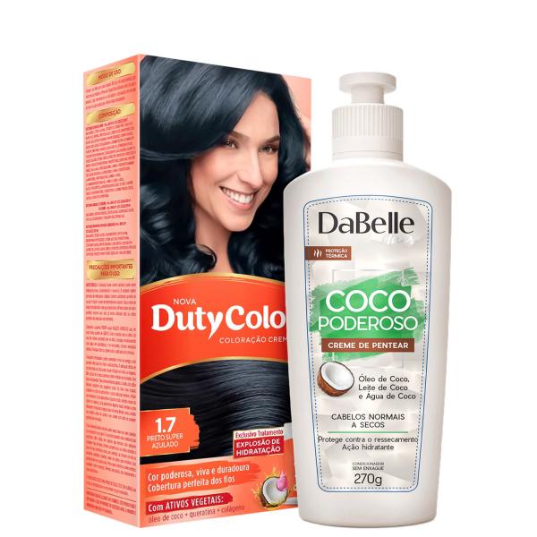 Kit DaBelle Hair DutyColor Coco Preto Super Azul (2 Produtos)
