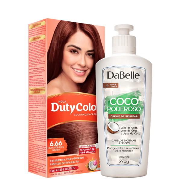Kit DaBelle Hair DutyColor Coco Vermelho Intenso (2 Produtos)
