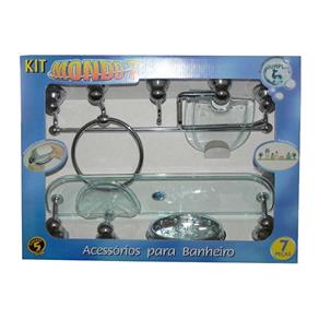 Kit de Acessórios para Banheiro 7 Peças Mondo Verde Aquaplás Aquaplás
