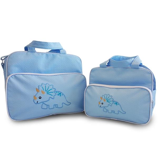 Kit de Bolsa Maternidade e Frasqueira PP Baby (2 Peças) - Azul Claro - Maxi Baby