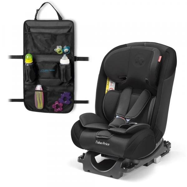 Kit de Cadeira para Auto - de 0 a 36 Kg - All-Stages Fix - Preto - Fisher-Price e Organizador para Carrinho - Travel Bag - Multikids Baby - Fisher Price