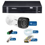 Kit de Câmeras de Segurança - DVR Intelbras 16 ChTríbrido HDCVI + 16 Câmeras Infra VHD 1120B G2 HD 7
