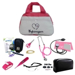 Kit de Enfermagem Completo com Medidor de Glicose G-tech - Rosa Pink