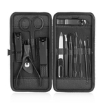 Kit de ferramentas de manicure em aço fosco de 12 peças Kit de ferramentas portátil para pedicure unha Tesoura para unhas dos pés Mão cortador de unhas de unhas Kit de cuidados com