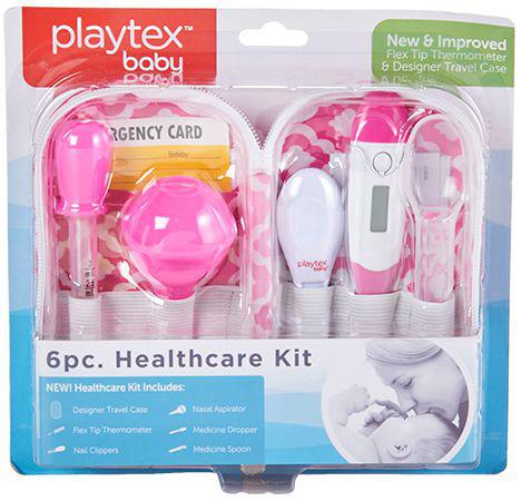 Kit De Higiene E Cuidados, Bebê, Cor Rosa, 6 Peças, Playtex
