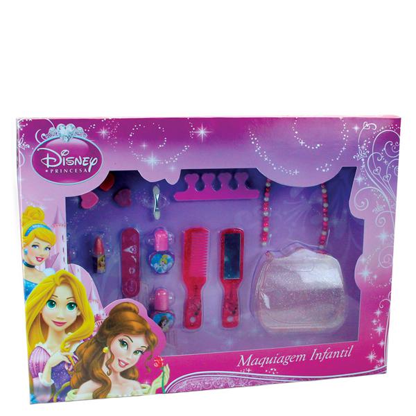 Kit de Maquiagem com Bolsinha Disney Princesas Beauty Brinq - Maquiagem Infantil