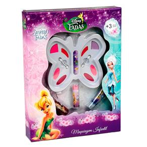 Kit de Maquiagem Disney Fadas Borboleta Beauty Brinq - Maquiagem Infantil Kit