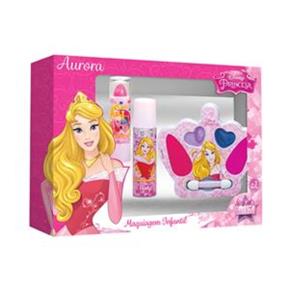 Kit de Maquiagem Infantil Disney Princesa - Aurora - 3 Itens