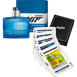 Kit de Perfume James Bond Ocean Royale Masculino Eau de Toilette 50ml + Baralho