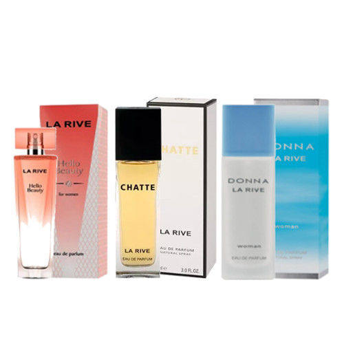 Kit de 3 Perfumes Donna+ Chatte+ Hello Beauty La Rive Feminino