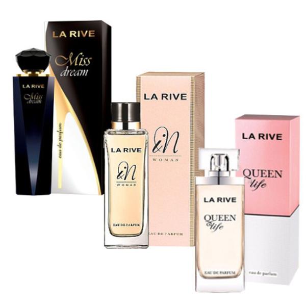 Kit de 3 Perfumes La Rive Miss Dream In Woman Queem Of Life