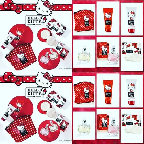 Kit de Produtos Hello Kitty - Perfume, Sabonetes, Shampoo e Condicionador + Capa de Celular da Hello Kitty