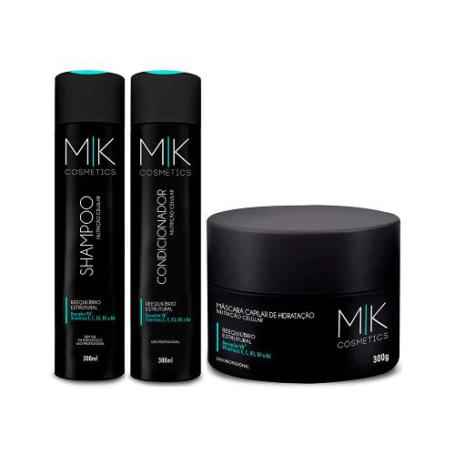 Kit de Shampoo, Condicionador e Máscara Nutrição Celular - Mk Cosmestic