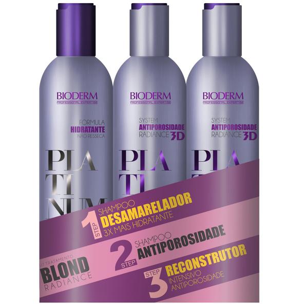 Kit de Tratamento Capilar Bioderm Platinum Blond Radiance