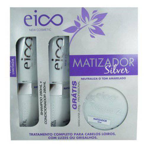 Kit de Tratamento Completo Eico Matizador Silver Grátis Máscara 240g