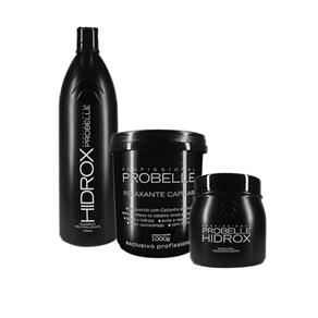 Kit de Tratamento Hidrox ( Shampoo Neutralisante + Relaxante Capilar + Máscara Regeneradora + Protetor do Couro Cabeludo ) Probelle