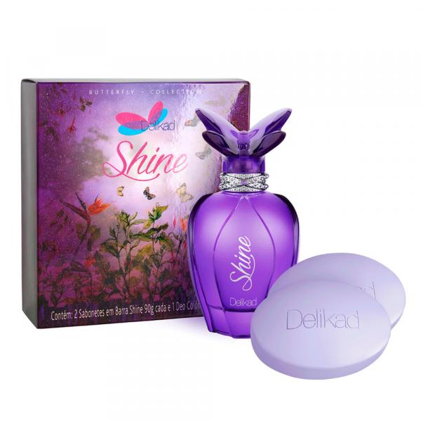 Kit Delikad Butterfly Collection Shine - Deo Colônia + Sabonete