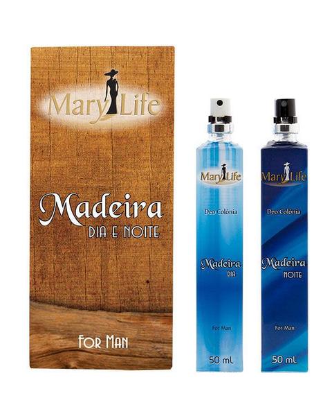 Kit Deo Colonia Madeira Dia Noite 50ml Mary Life