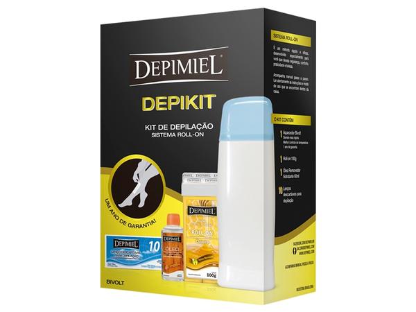 Kit Depilação Depimiel Depikit Aquecedor Cera Roll-on Bivolt
