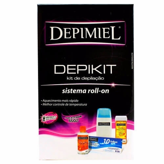 Kit Depilatório Depimiel 600g Roll On + Aparelho Unit - Depimel