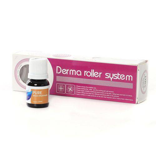 Kit Dermaroller Esfoliador Drs 1,5mm + Serum de Vitamina C 10ML
