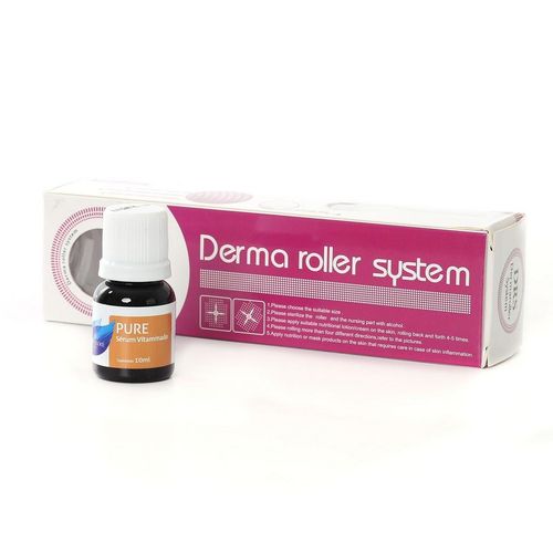 Kit Dermaroller Esfoliador Drs 0,5mm + Serum de Vitamina C 10ML