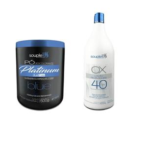 Kit Descolorante Souple Liss - Pó Platinum Blue + Ox 40