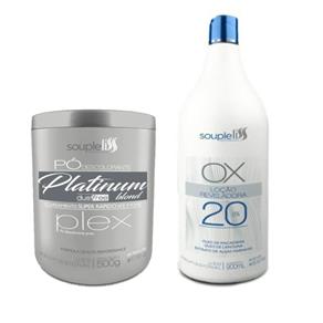 Kit Descolorante Souple Liss - Pó Platinum Plex + Ox 20