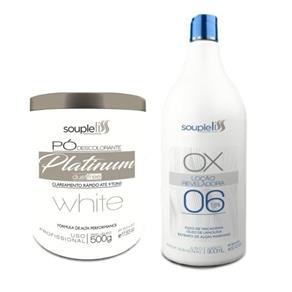 Kit Descolorante Souple Liss - Pó Platinum White + Ox 06