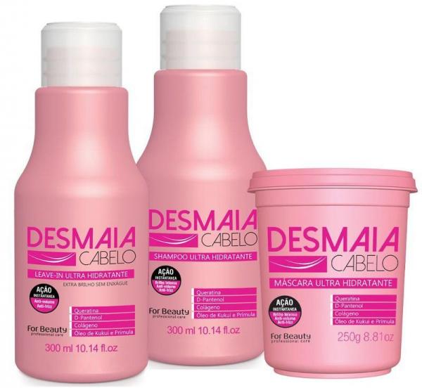 Kit Desmaia Cabelo For Beauty Ultra Hidratante 03 Produtos
