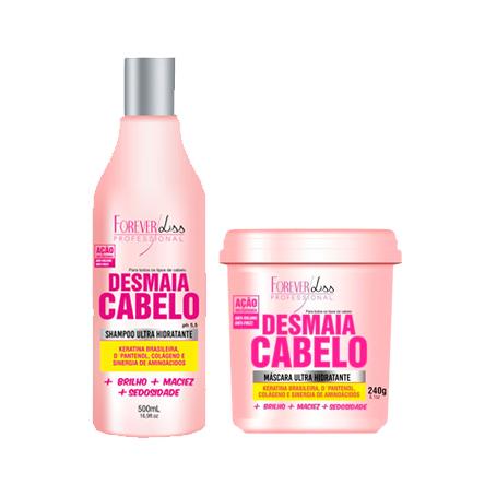 Kit Desmaia Cabelo Forever Liss Shampoo 500ml e Máscara 240g