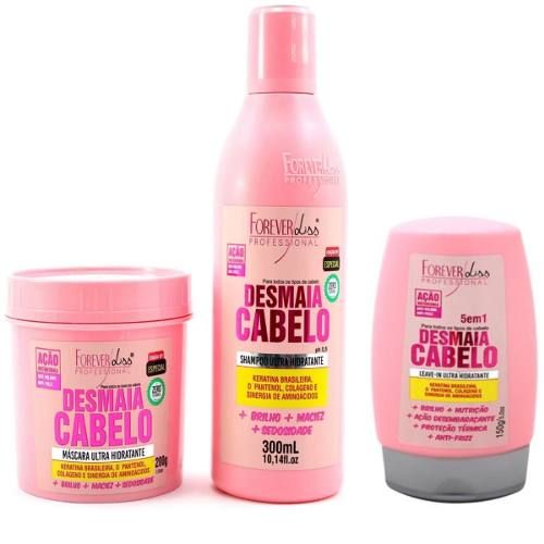 Kit Desmaia Cabelo Foreverliss 200g + Shampoo 300ml +leave-in