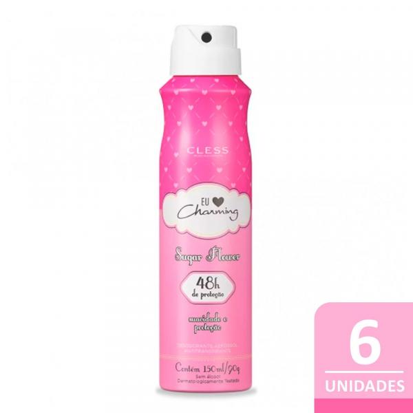 Kit Desodorante Aerosol Charming 150Ml Sugar Flower C/6 Unid