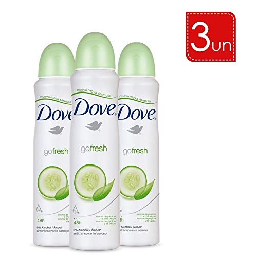 Kit Desodorante Aerosol Dove Go Fresh Refrescância - 3 Unidades