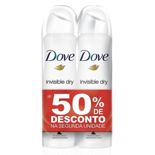 Kit Desodorante Aerosol Dove Invisible 89g 50% Off na 2ª Unidade