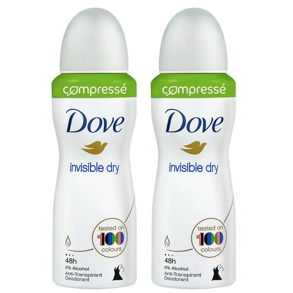 Kit Desodorante Aerosol Dove Invisible Dry 100g + Comprimido + 40 Desconto